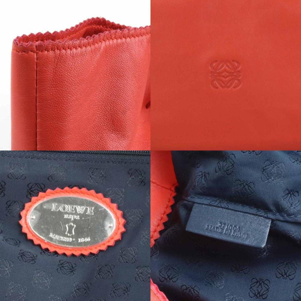 Loewe LOEWE shoulder bag tote anagram leather orange red ladies - Picture 5 of 5